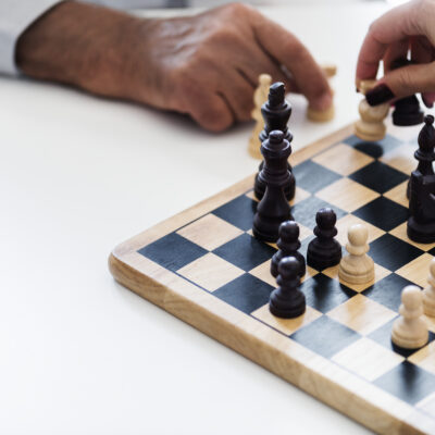 Chess game business strategy concept